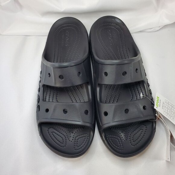 Crocs Baya Slide Sandals Mens 12 Black Lightweight Slip-On Comfort Footwear - Picture 6 of 10